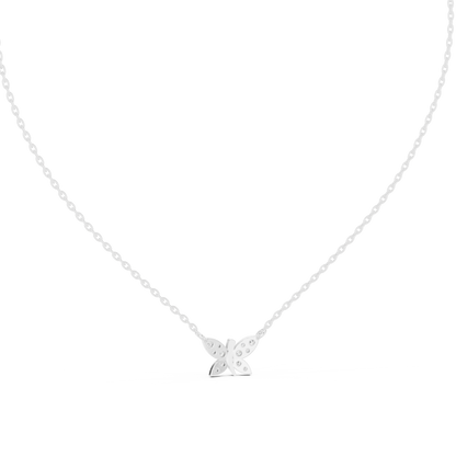 Diamond Butterfly Pendant Necklace