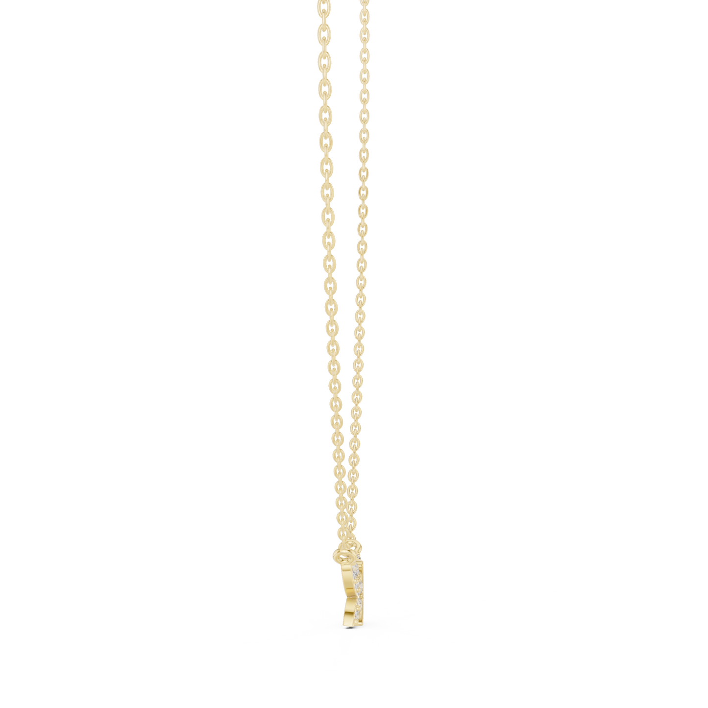 Diamond Butterfly Pendant Necklace