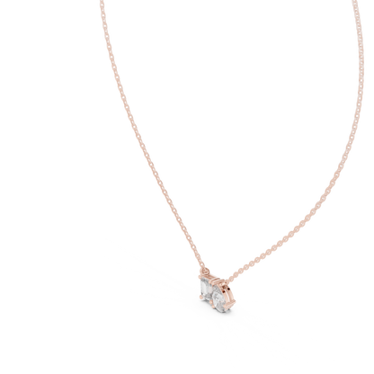 Two-Stone Diamond Pendant Necklace