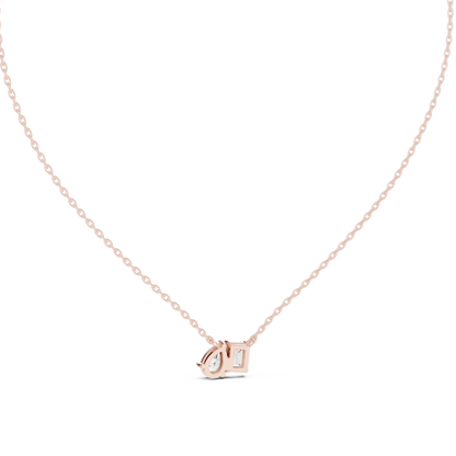 Two-Stone Diamond Pendant Necklace