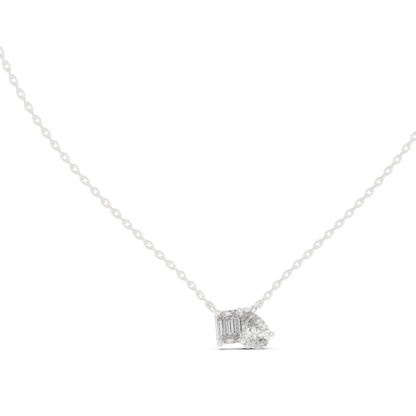 Two-Stone Diamond Pendant Necklace