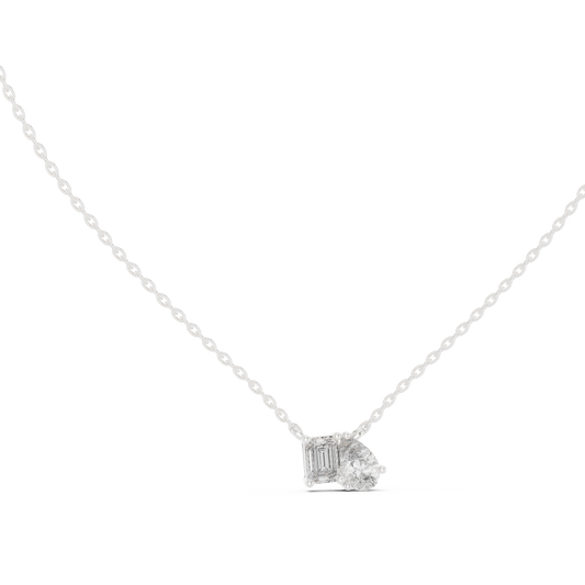 Two-Stone Diamond Pendant Necklace