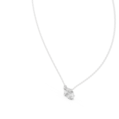 Two-Stone Diamond Pendant Necklace