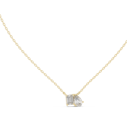 Two-Stone Diamond Pendant Necklace