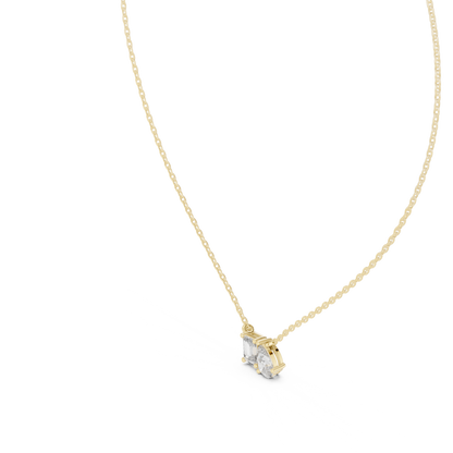 Two-Stone Diamond Pendant Necklace