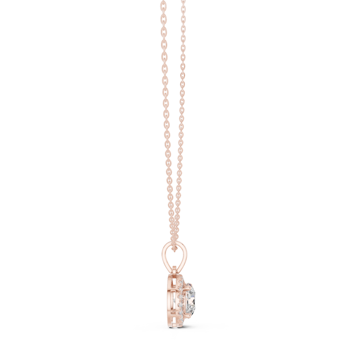 Classic Halo Diamond Pendant