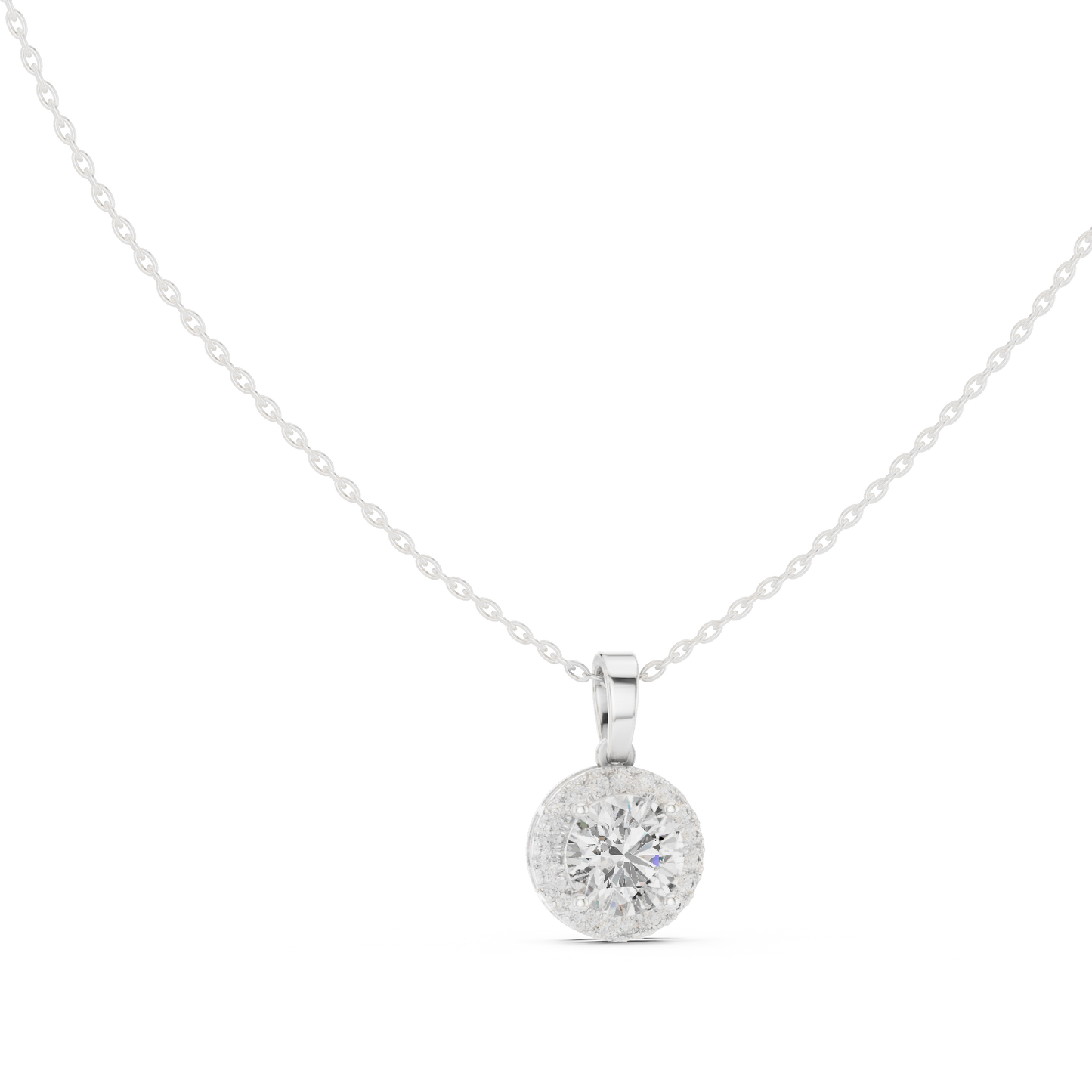 Classic Halo Diamond Pendant