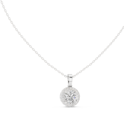 Classic Halo Diamond Pendant