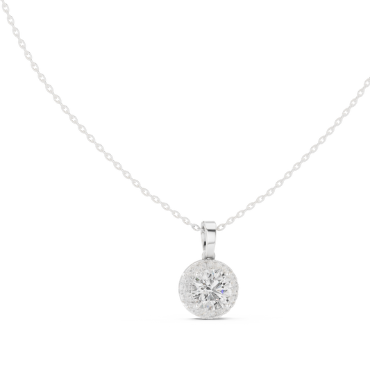 Classic Halo Diamond Pendant