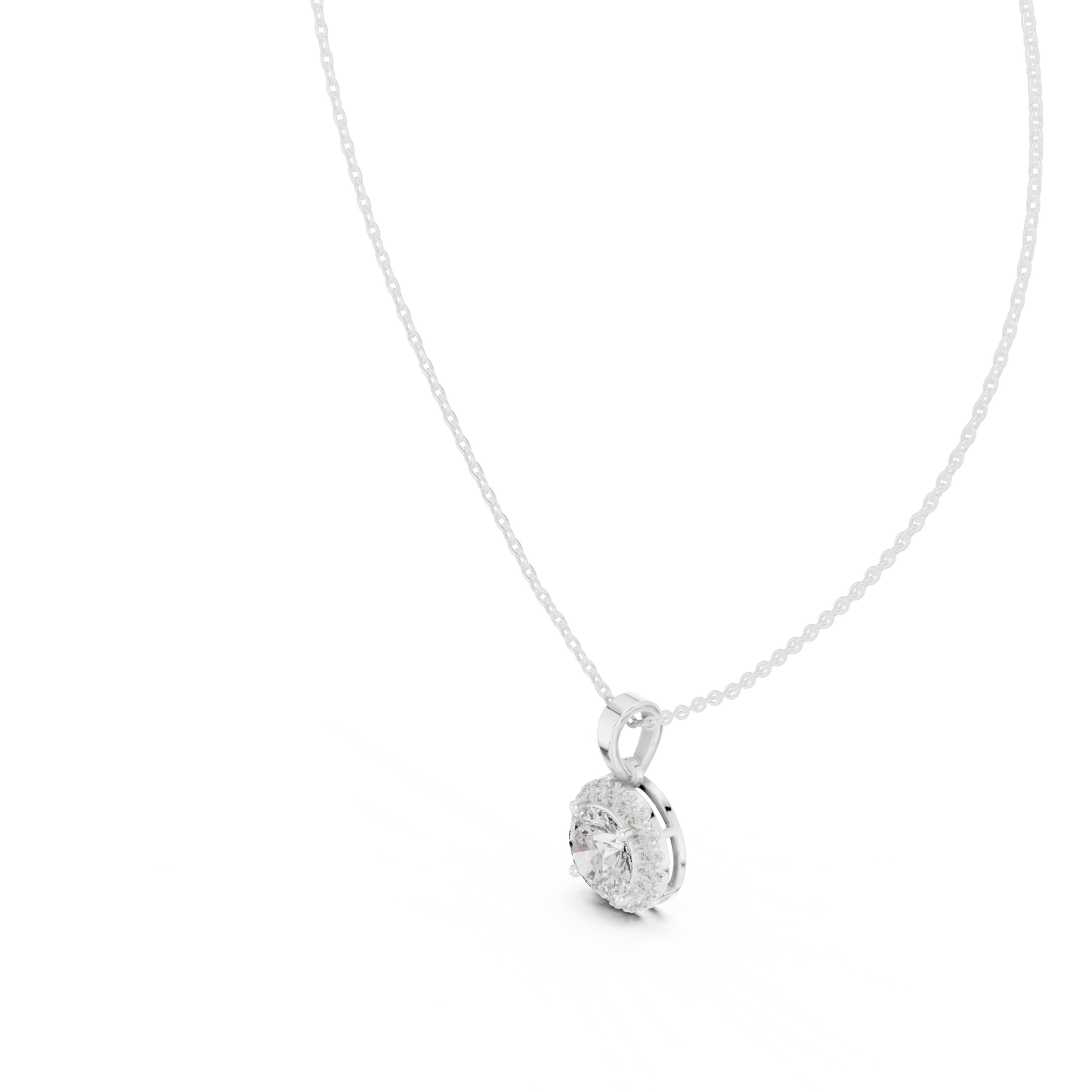 Classic Halo Diamond Pendant