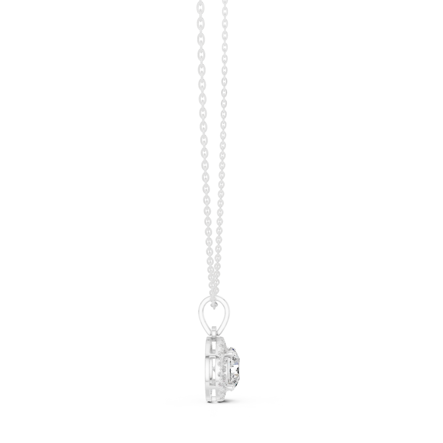 Classic Halo Diamond Pendant