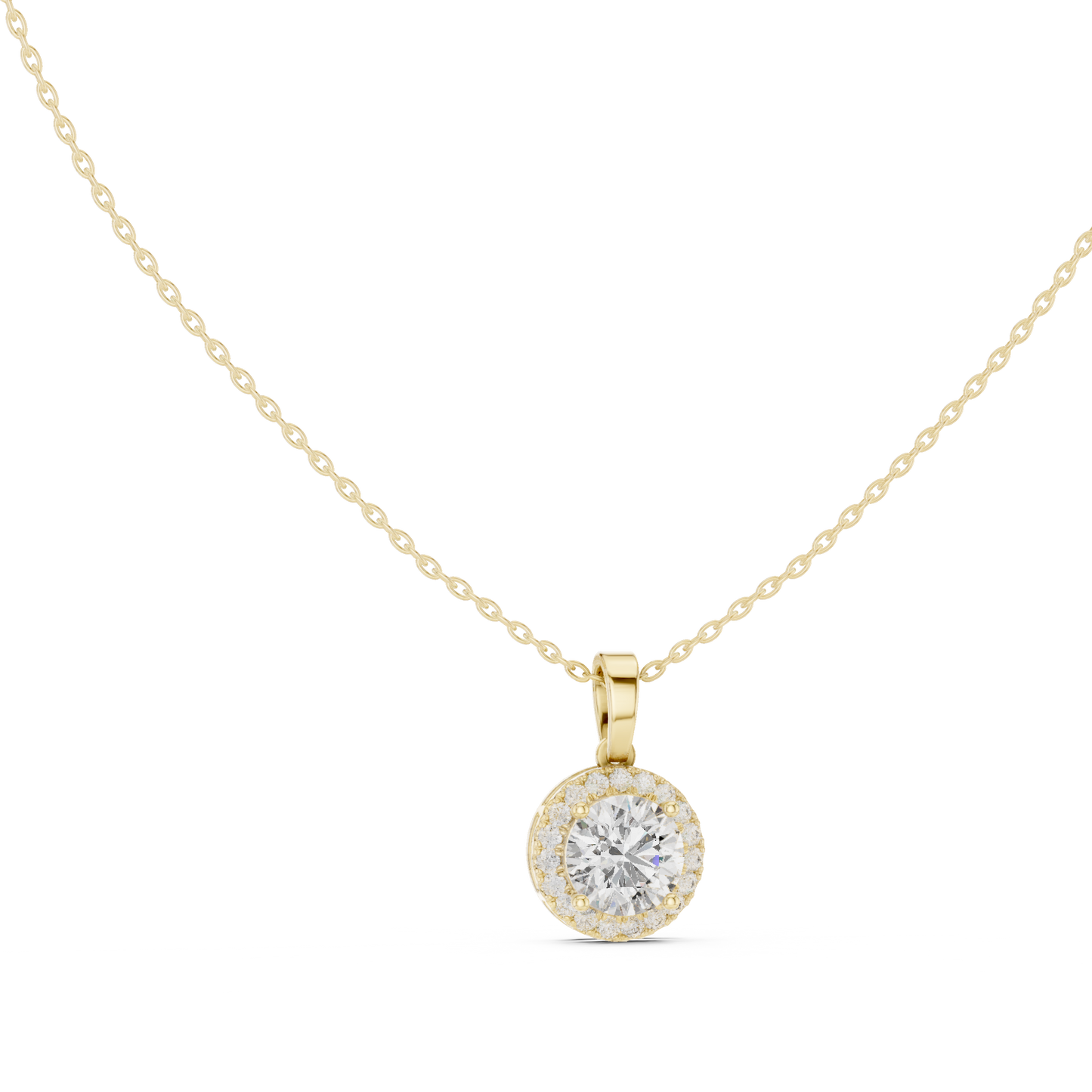 Classic Halo Diamond Pendant