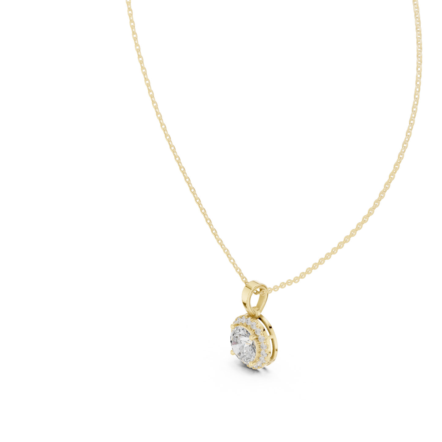 Classic Halo Diamond Pendant