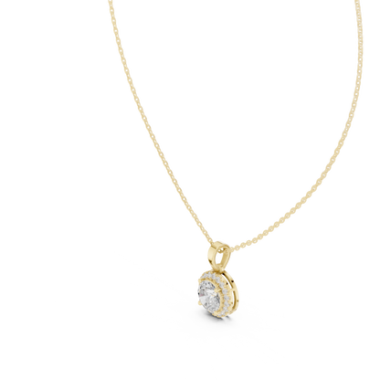 Classic Halo Diamond Pendant