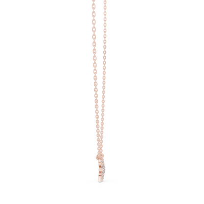 Floral Diamond Pendant Necklace