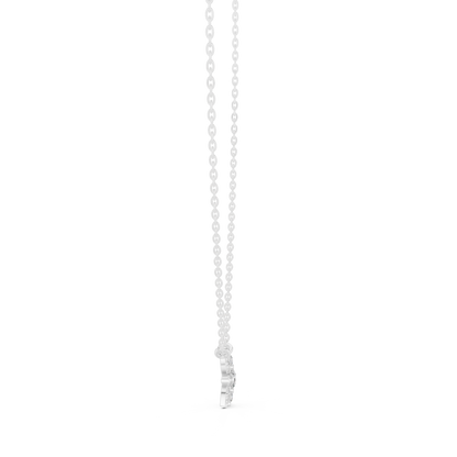 Floral Diamond Pendant Necklace