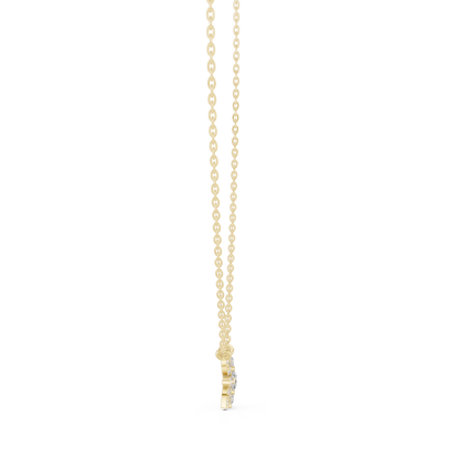 Floral Diamond Pendant Necklace