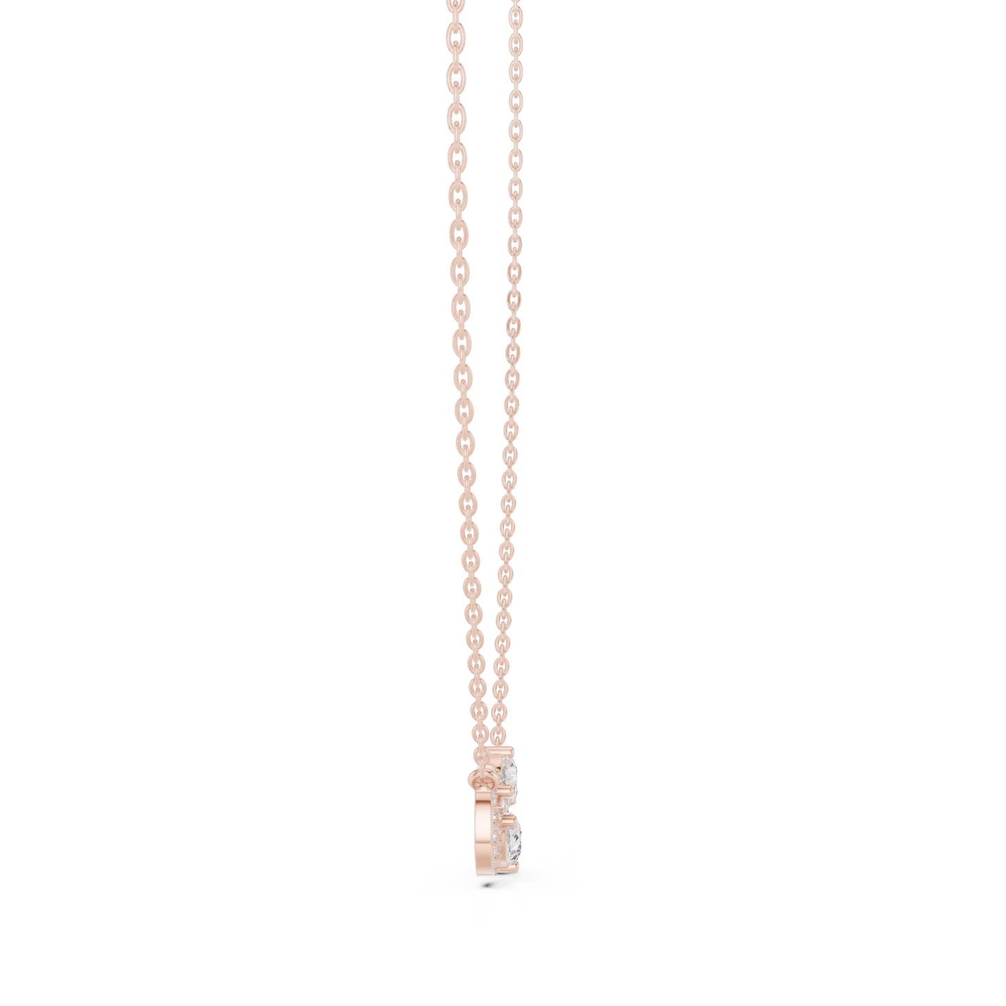 Infinity Two-Stone Diamond Pendant Necklace