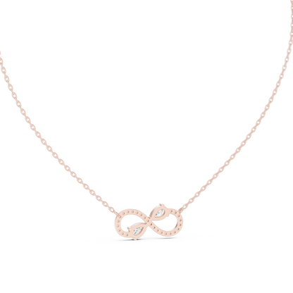 Infinity Two-Stone Diamond Pendant Necklace