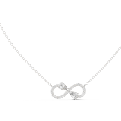 Infinity Two-Stone Diamond Pendant Necklace