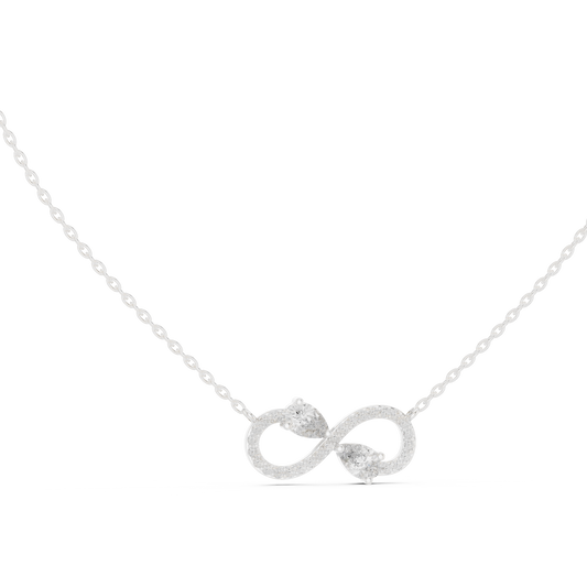 Infinity Two-Stone Diamond Pendant Necklace