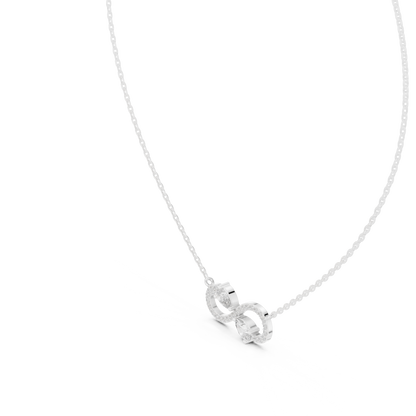 Infinity Two-Stone Diamond Pendant Necklace
