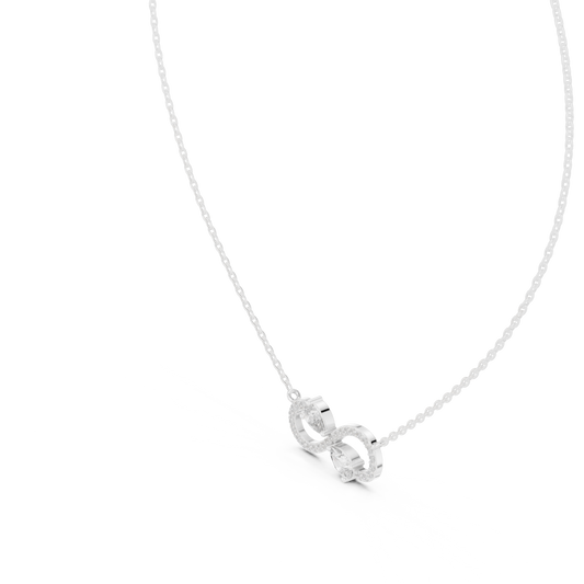 Infinity Two-Stone Diamond Pendant Necklace