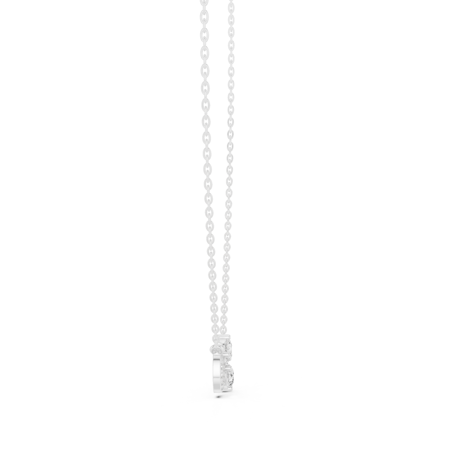 Infinity Two-Stone Diamond Pendant Necklace