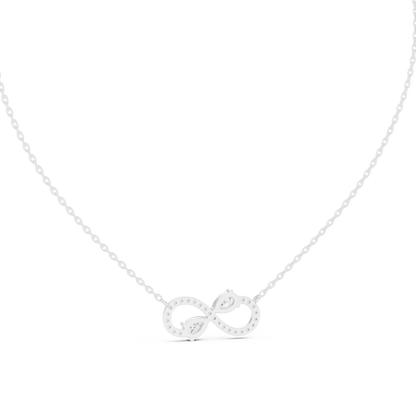 Infinity Two-Stone Diamond Pendant Necklace