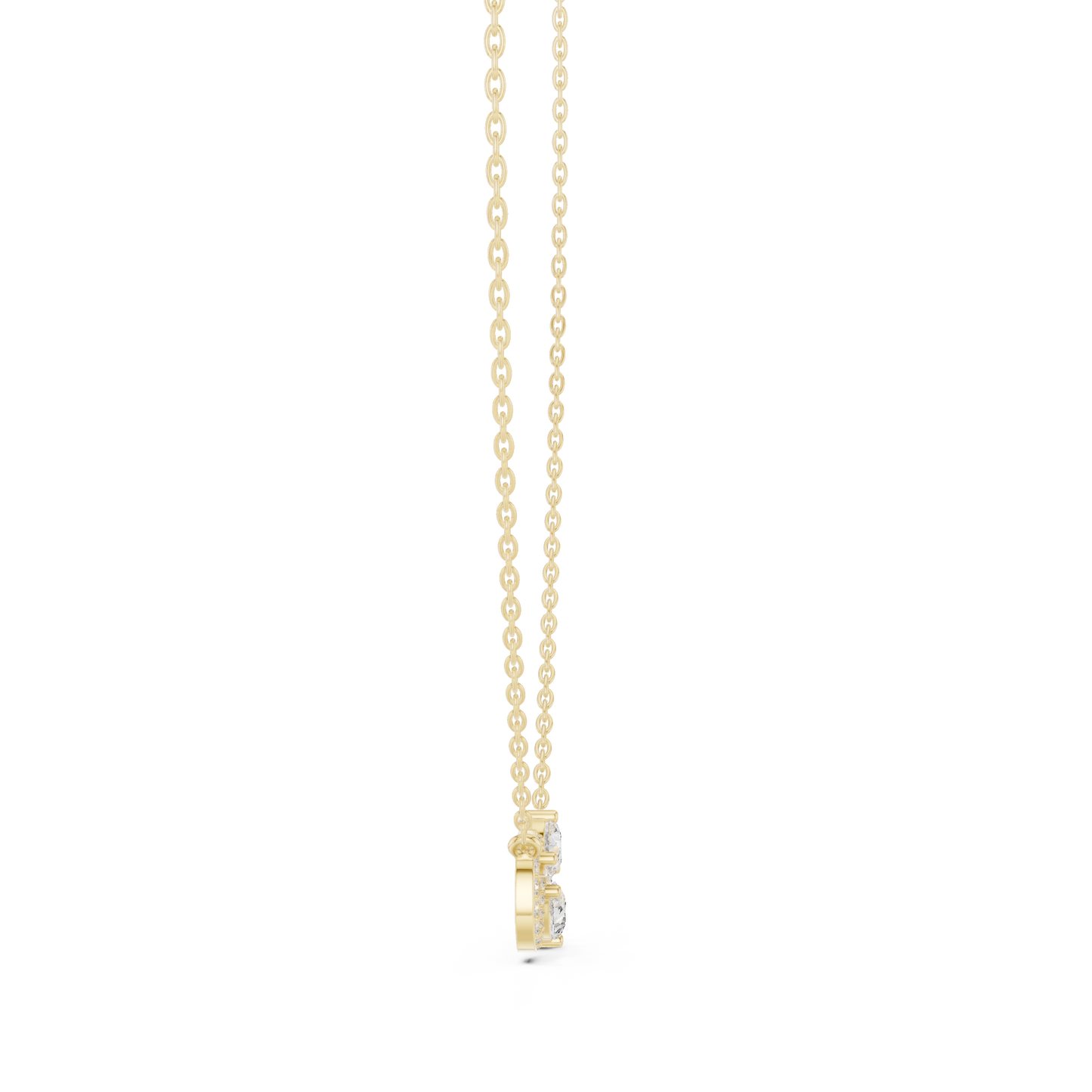 Infinity Two-Stone Diamond Pendant Necklace