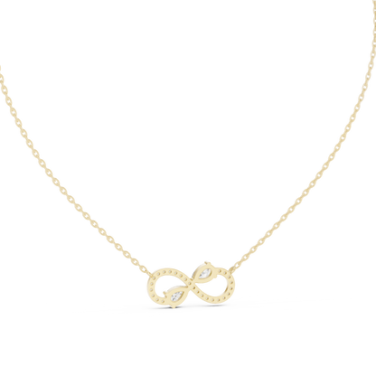 Infinity Two-Stone Diamond Pendant Necklace