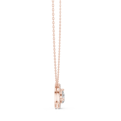 Pear-Shaped Diamond Halo Pendant