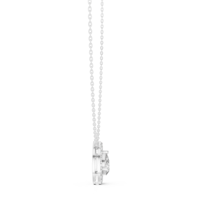 Pear-Shaped Diamond Halo Pendant