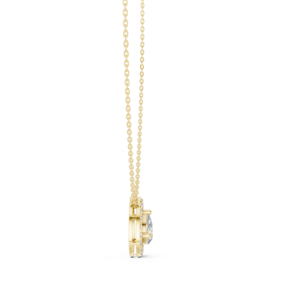Pear-Shaped Diamond Halo Pendant