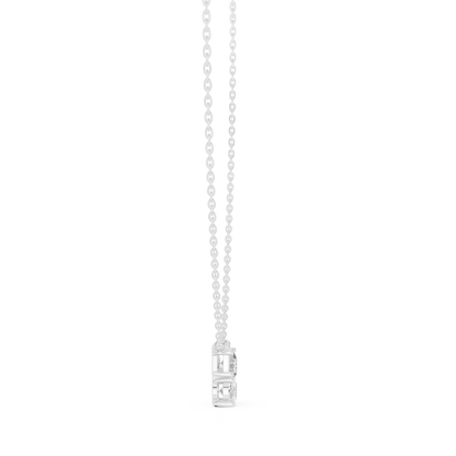 Three-Stone Diamond Cluster Pendant Necklace