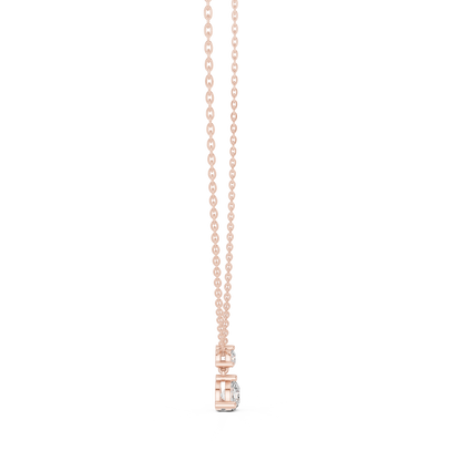 Two-Diamond Drop Pendant Necklace