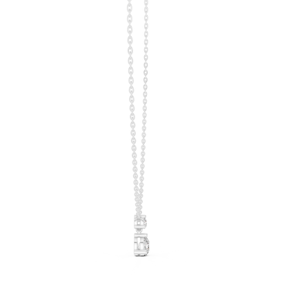 Two-Diamond Drop Pendant Necklace