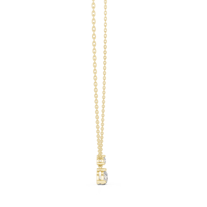Two-Diamond Drop Pendant Necklace