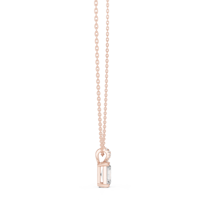Emerald-Cut Diamond Solitaire Pendant