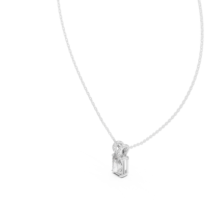 Emerald-Cut Diamond Solitaire Pendant