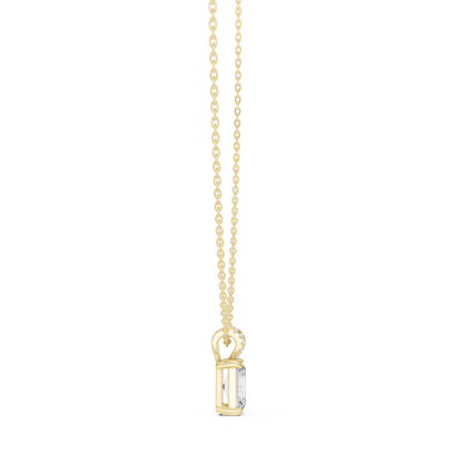 Emerald-Cut Diamond Solitaire Pendant