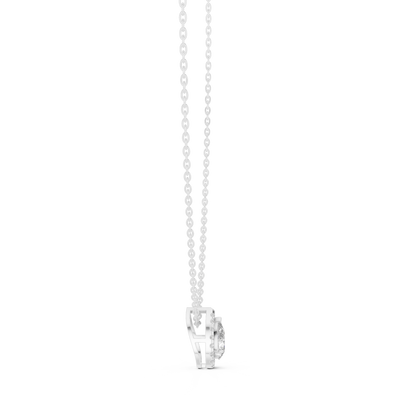 Pear-Shaped Diamond Halo Solitaire Pendant Necklace