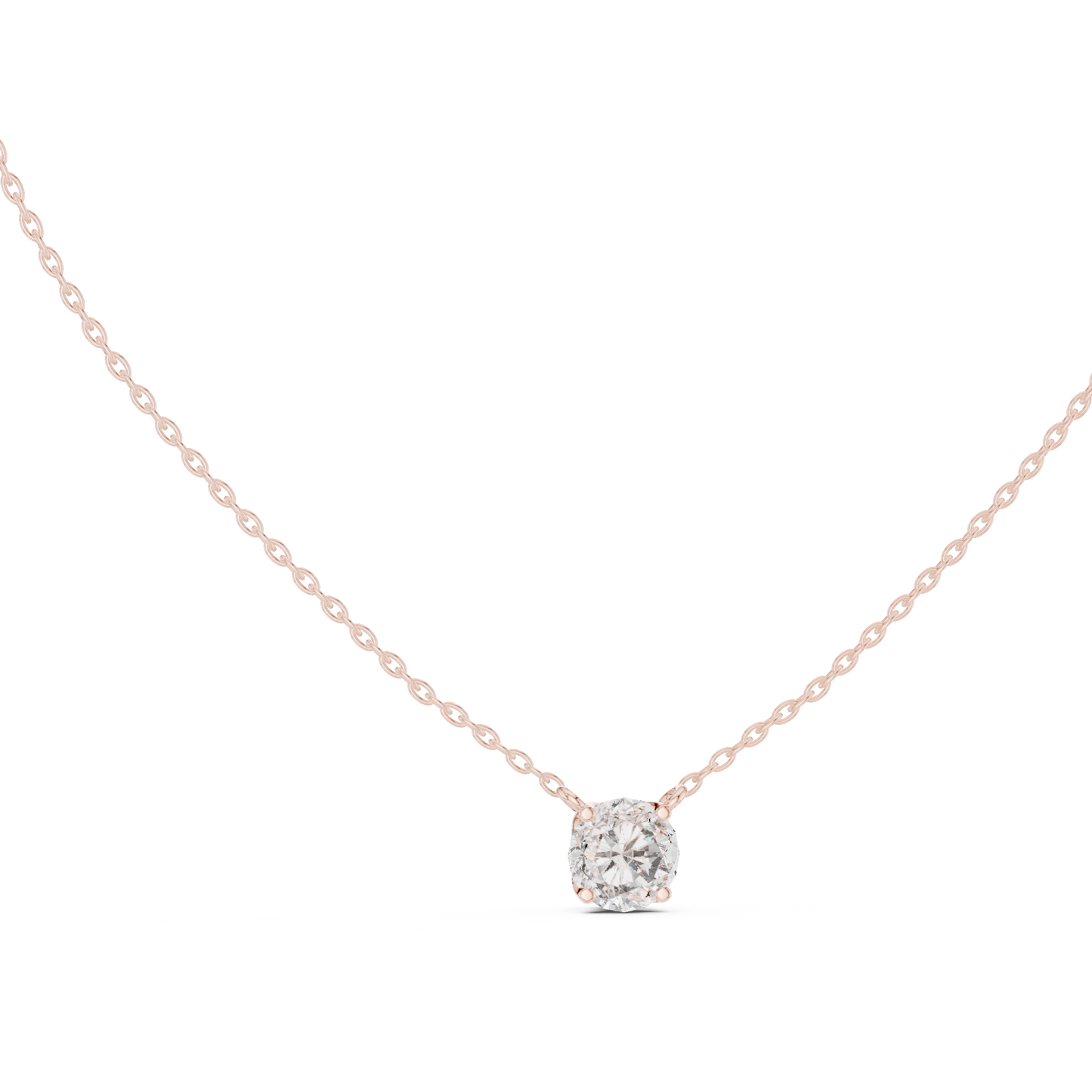 Classic Round Solitaire Diamond Pendant