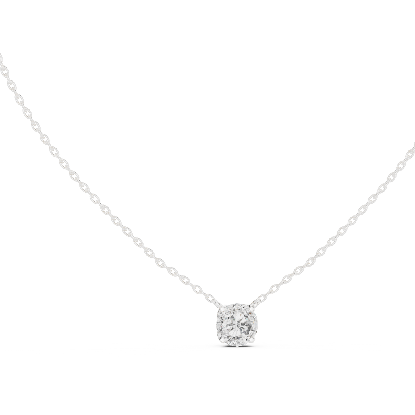 Classic Round Solitaire Diamond Pendant