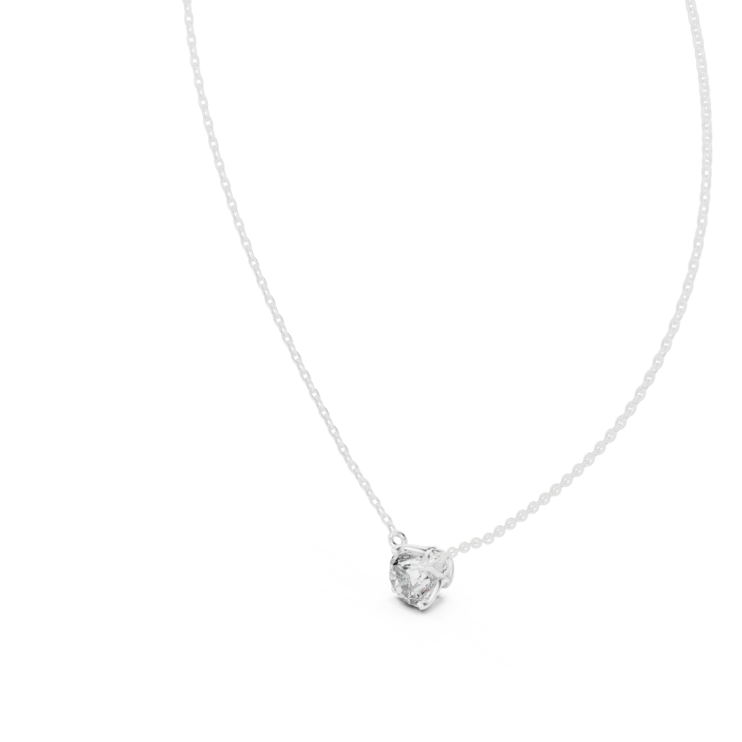 Classic Round Solitaire Diamond Pendant