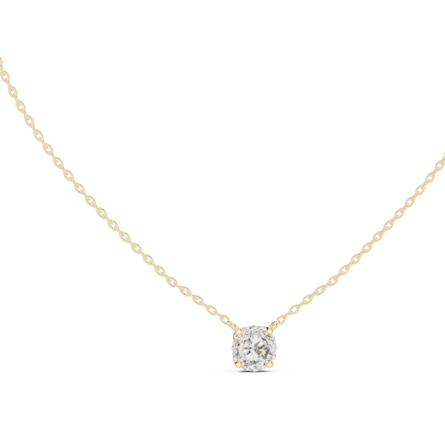Classic Round Solitaire Diamond Pendant