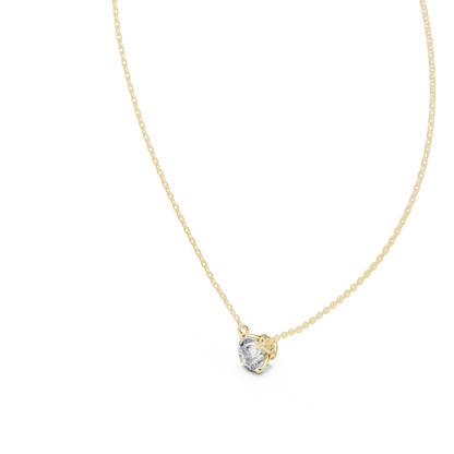 Classic Round Solitaire Diamond Pendant
