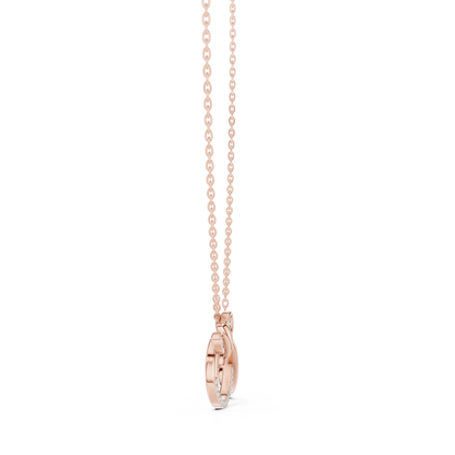 Diamond Butterfly Infinity Pendant Necklace