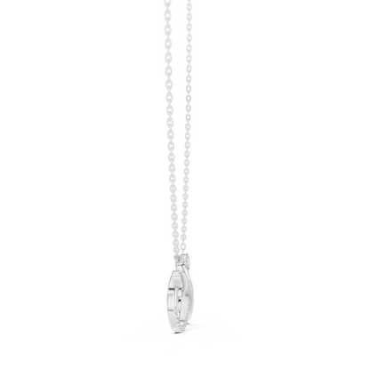 Diamond Butterfly Infinity Pendant Necklace