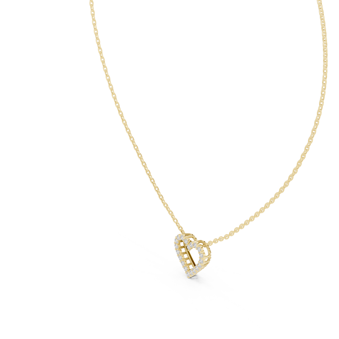 Diamond Open Heart Pendant
